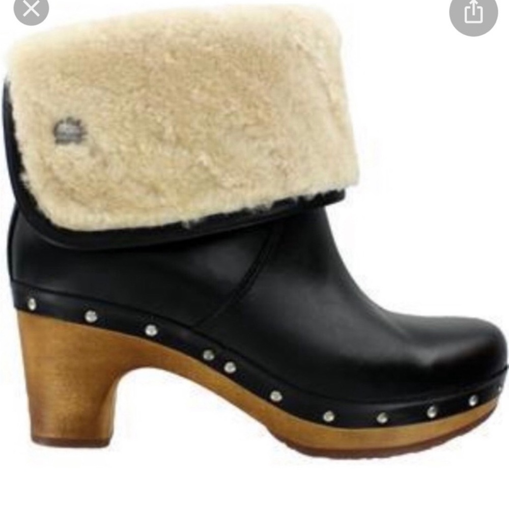 Ugg 1958 Heeled Leather Boot, size 5
